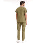 Haki Dr. Greys  Scrubs Takım Lüks Likralı Kumaş