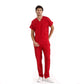 Kırmızı Dr. Greys  Scrubs Takım Lüks Likralı Kumaş