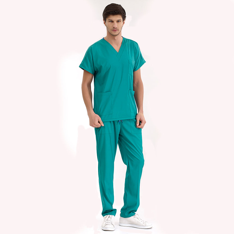 Ameliyathane Yeşili Dr. Greys  Scrubs Takım Lüks Likralı Kumaş
