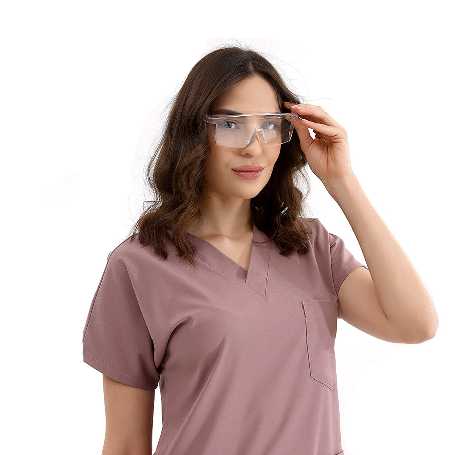 Gül Kurusu Dr. Greys  Scrubs Takım Lüks Likralı Kumaş