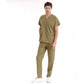 Haki Dr. Greys  Scrubs Takım Lüks Likralı Kumaş