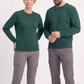Avcı Yeşili Yuvarlak Yaka İş Sweatshirt 3 İplik Şardonlu