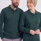 Avcı Yeşili Polo Yaka İş Sweatshirt 3 İplik Şardonlu